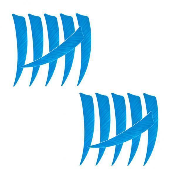 2-6pack 12 Pieces 4 Inch Archery Arrow Feathers Fletchings Vanes Light Blue