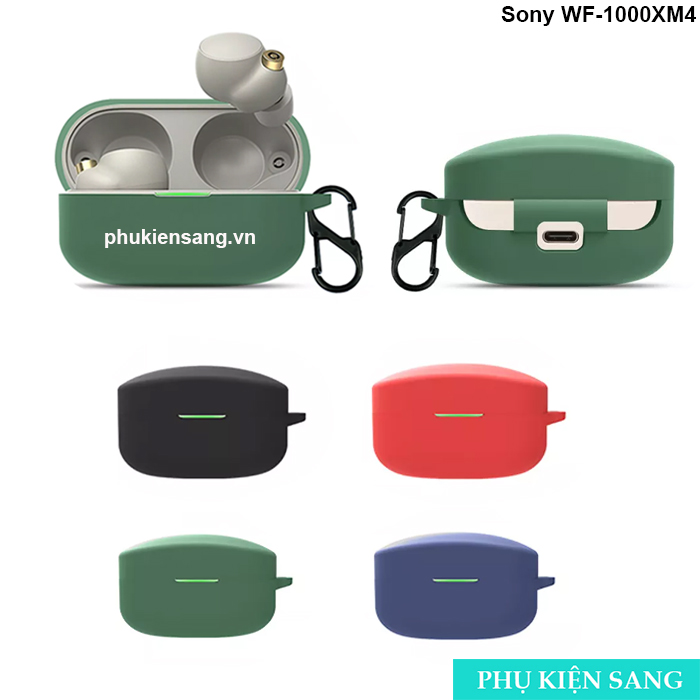 Ốp silicon bảo vệ cho Sony WF-1000XM4 (kèm móc cao cấp)