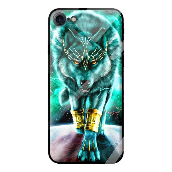 Ốp kính cường lực cho iPhone 7 mẫu SÓI XANH 1 - Hàng chính hãng