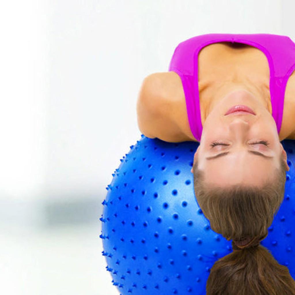 Bóng Tập Gym Yoga Gai Chống Nổ Cao Cấp (75cm - Dày 2mm)Tăng Cường Dẻo Dai Lưng Mông Đùi