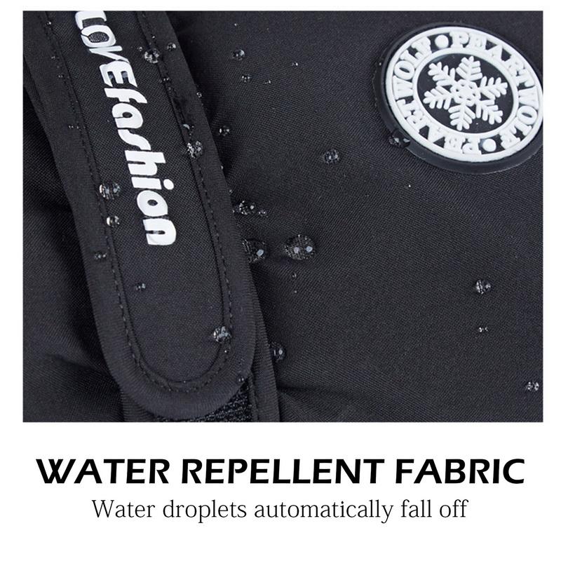 Trượt tuyết trượt tuyết chạm vào găng tay chạm vào màn hình cảm ứng ấm áp thời tiết lạnh mùa đông găng tay găng tay trượt tuyết nam Color: Black XL