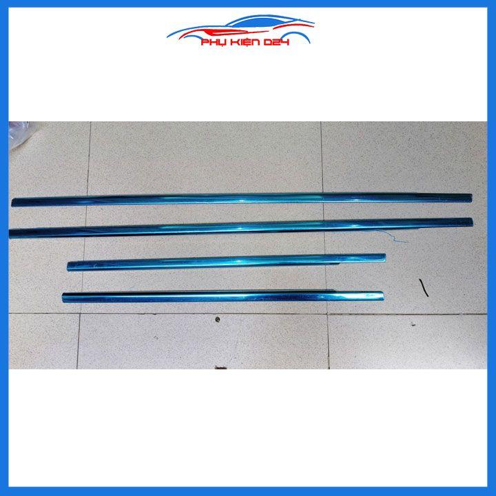 Bộ nẹp viền chân kính inox Nissan Sunny 2013-2014-2015-2016-2017-2018-2019-2020