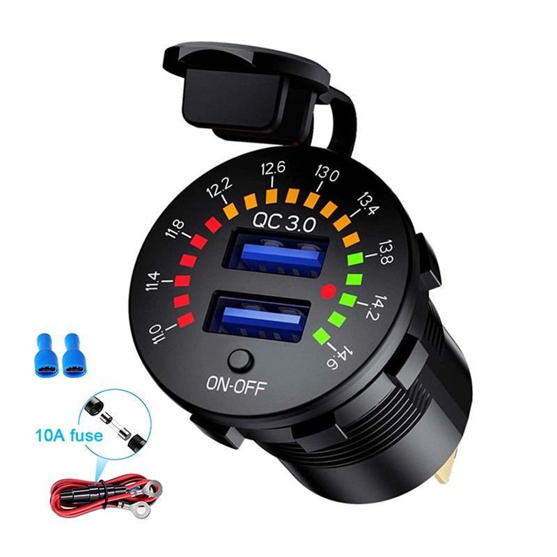 Bộ sạc xe hơi nhanh QC3.0 Bộ sạc xe hơi nhanh