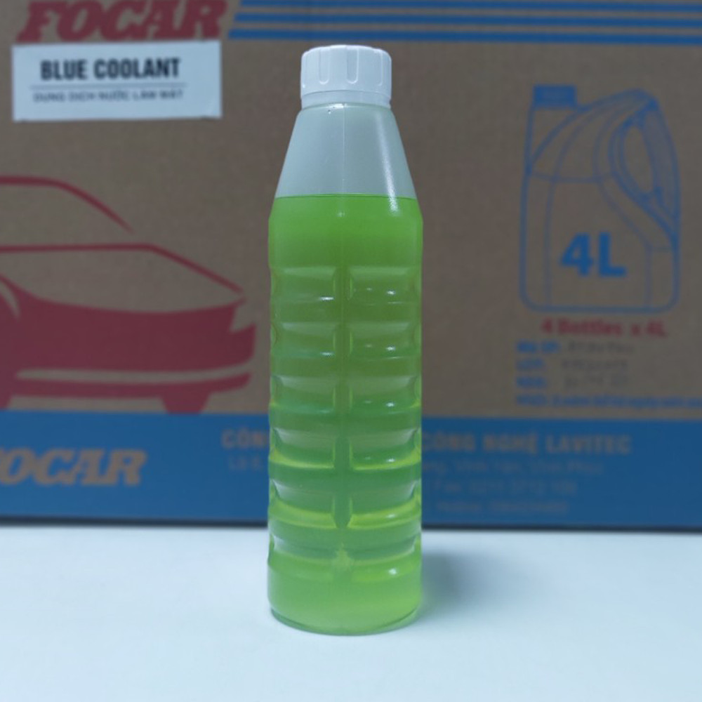 Nước làm mát động cơ FOCAR Green Supper Long Life Coolant 850ml - Tỷ lệ pha 1:2 , nước làm mát máy LLC SLLC tiêu chuẩn ISO 9001:2015