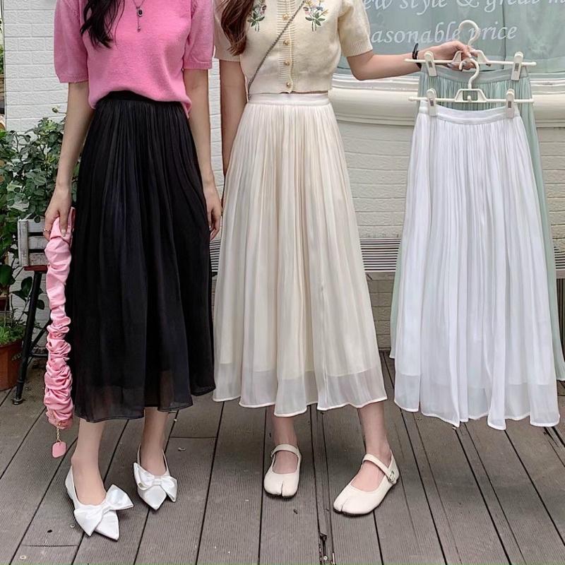 Chân váy xoè chất lụa hàng cao cấp Quảng Châu