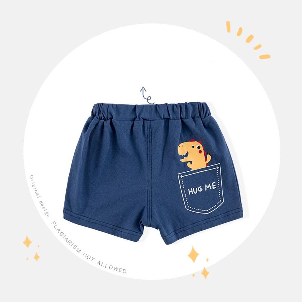 Quần Short Cho Bé Trai In Khủng Long, Quần Đùi Trẻ Em Vải Cotton Cao Cấp Co Giãn 4 Chiều Cho Bé 7-18kg - ROSY KIDS