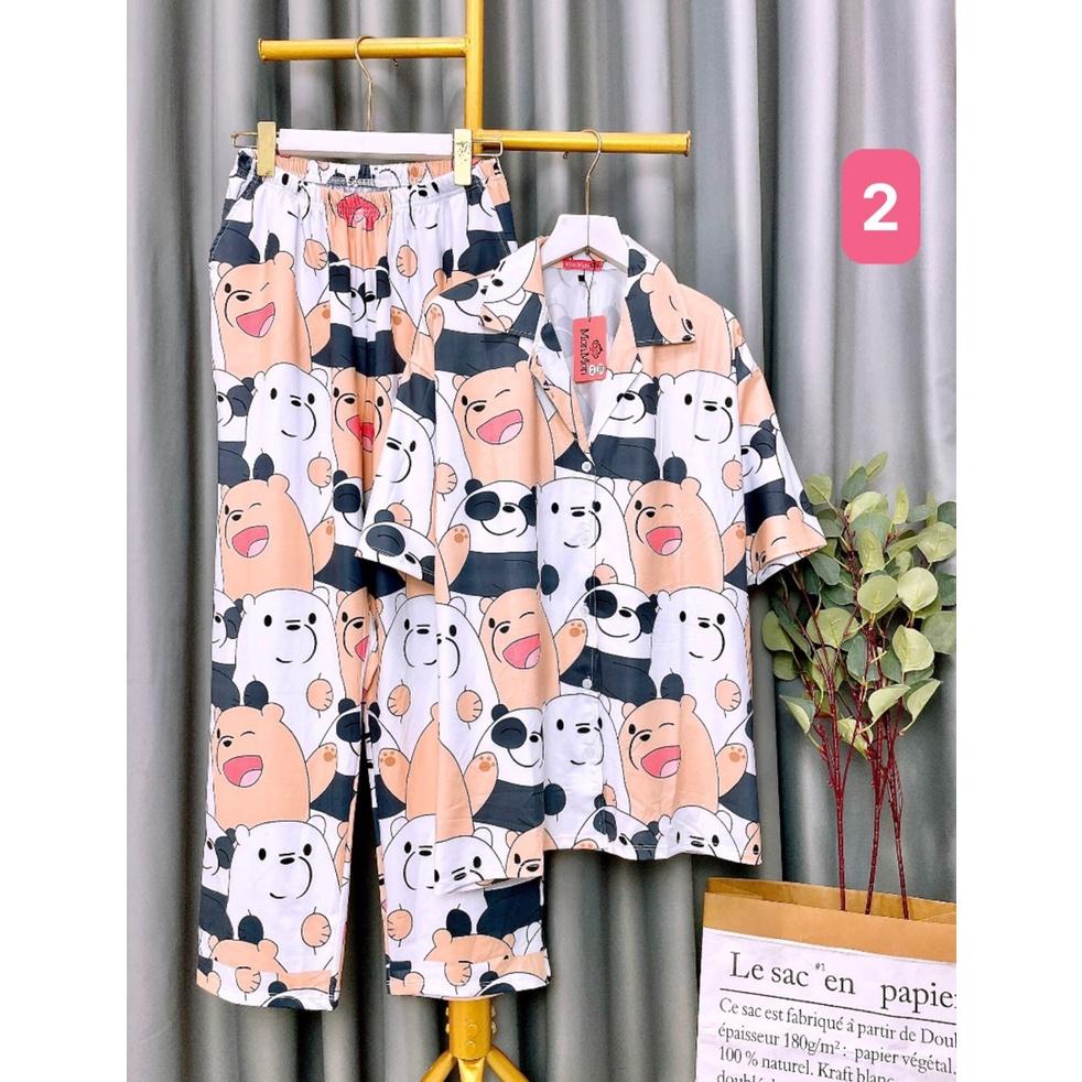 BIGSIZE ĐỒ BỘ THUN LẠNH 3D MON TN CỔ XXL 70-80KG