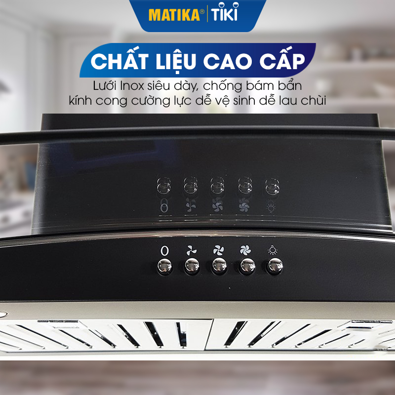 Máy Hút Mùi Nhà Bếp MATIKA Kính Cong MTK-5512 - Hàng chính hãng