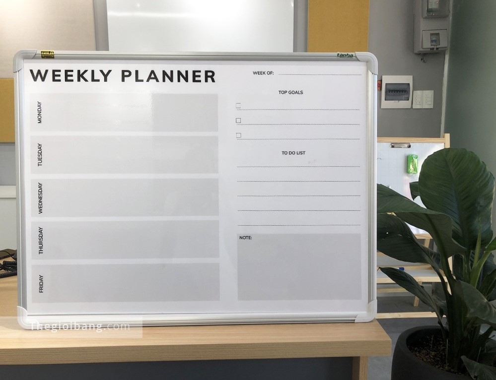 Bảng In PPNano Weekly Planner - Bảng Kế Hoạch Tuần 60x80cm - Bảng Tân Hà