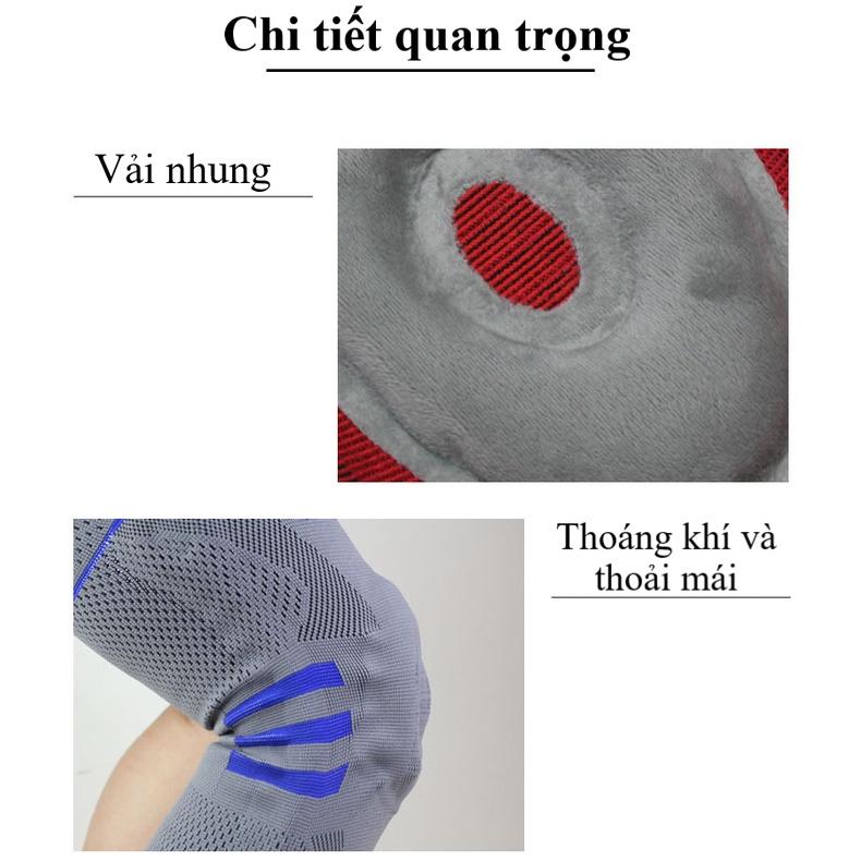 Đai đệm bảo vệ đầu gối có lò xo trợ lực AOLIKES – 611