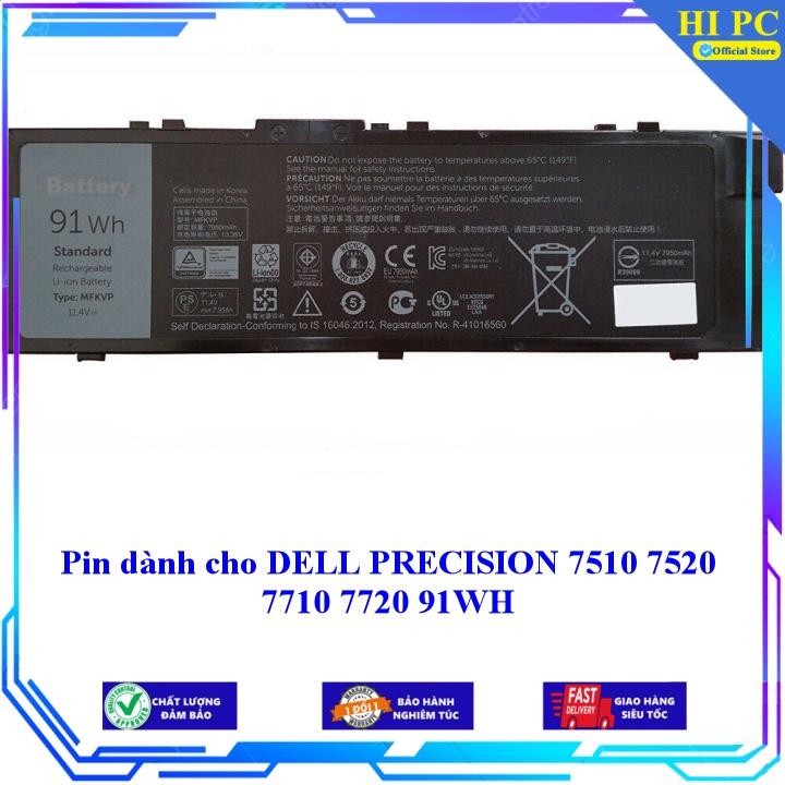 Pin dành cho DELL PRECISION 7510 7520 7710 7720 91WH - Hàng Nhập Khẩu