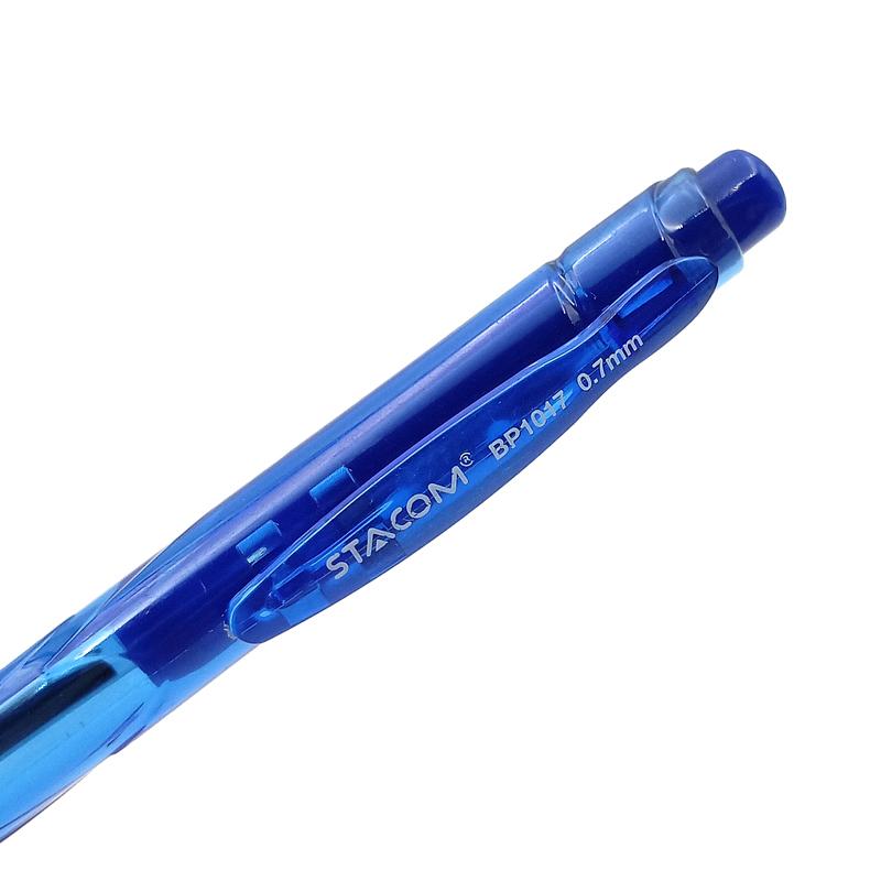 Bộ 6 Bút Bi Stacom - BP1017-C 0.7mm - Màu Xanh