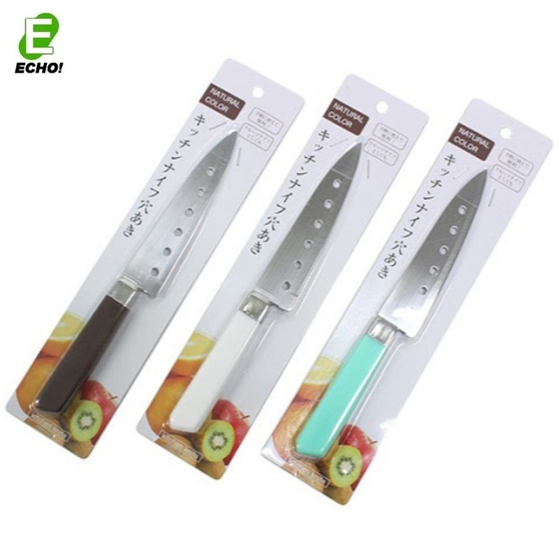 Dao gọt trái cây đục lỗ Echo 22.5cm - Xanh|Trắng|Nâu - Hàng nội địa Nhật Bản nhập khẩu chính hãng