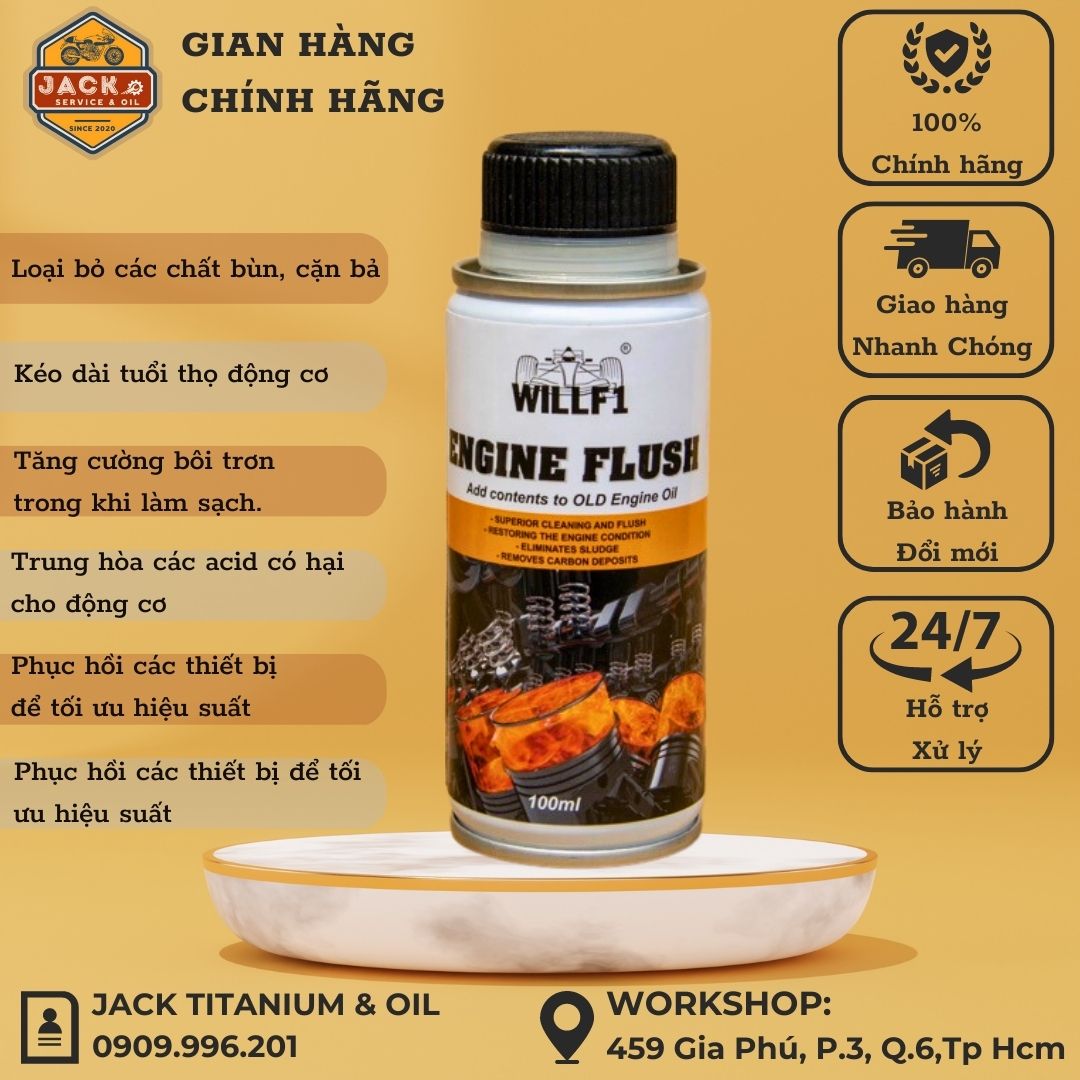 Nano bảo vệ máy Will F1 Engine Seal &amp; Protect dung tích 50ml cho xe máy chống hao mòn