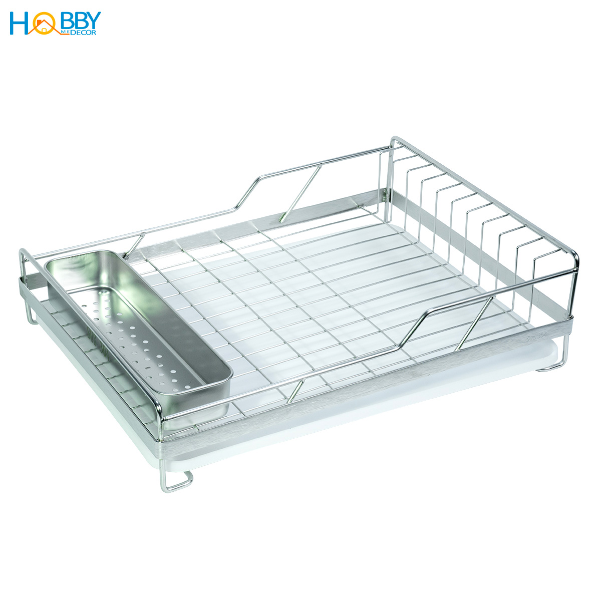 Kệ chén đa năng kèm ống đũa inox 304 Hobby home decor KC8