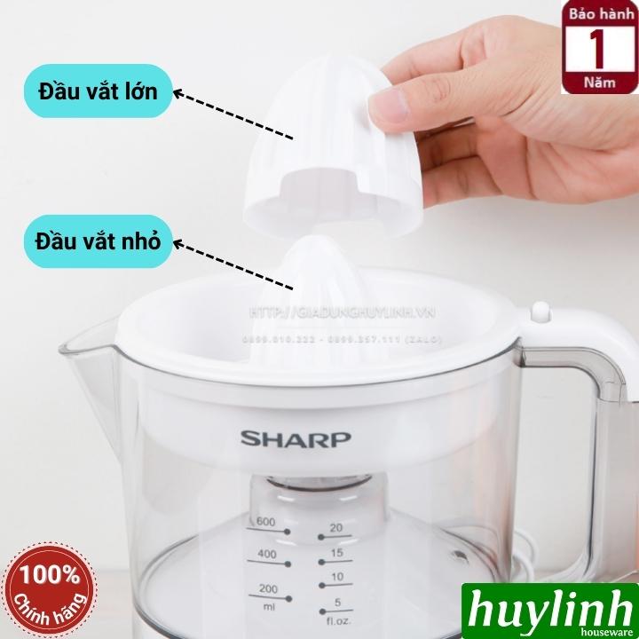 Máy vắt cam Sharp EJ-J256-WH - Công suất 25W - 2 đầu vắt - Hàng chính hãng