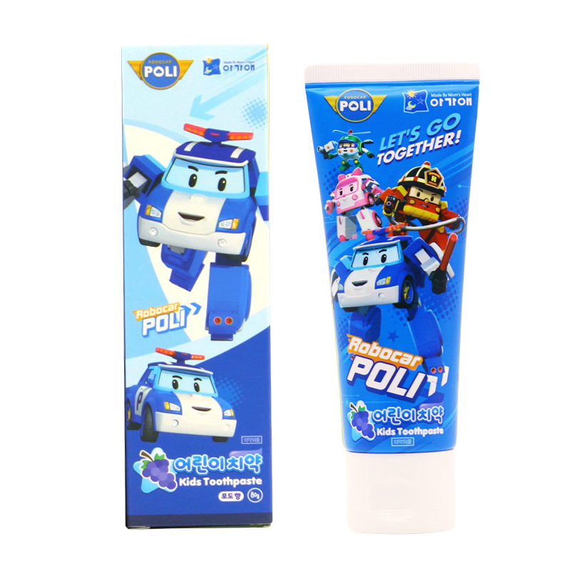 Kem đánh răng trẻ em Poli Kids Toothpaste cho trẻ từ 2-12 tuổi Hàn Quốc 80g