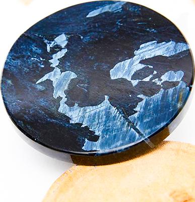 Mặt đá đá pietersite xanh mệnh thủy mộc - Ngọc Qúy Gemstones