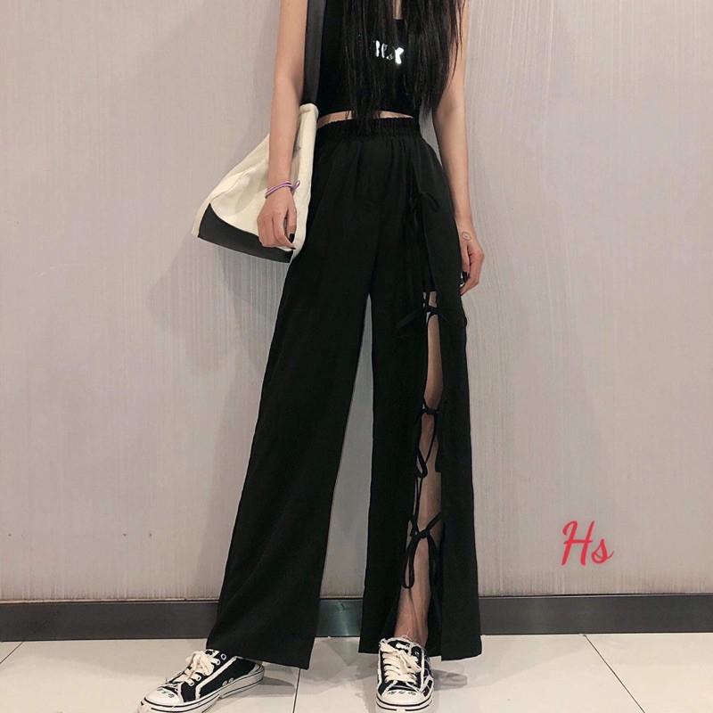 Quần xuông đan dây 1 bên chân HS38