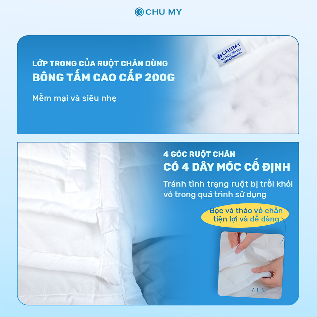 Bộ chăn ga gối khách sạn 5 sao T400 kèm chăn - Màu trắng trơn - Bộ chăn ga màu trắng 100% Cotton Cao Cấp