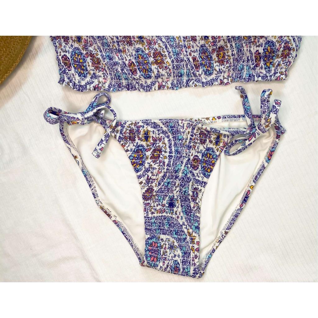 Bikini đồ bơi đi biển 2 mảnh dây áo rời quần tam giác smocking chỉ chun cá tính sexy màu Rhapsody - by Clothing De Katie