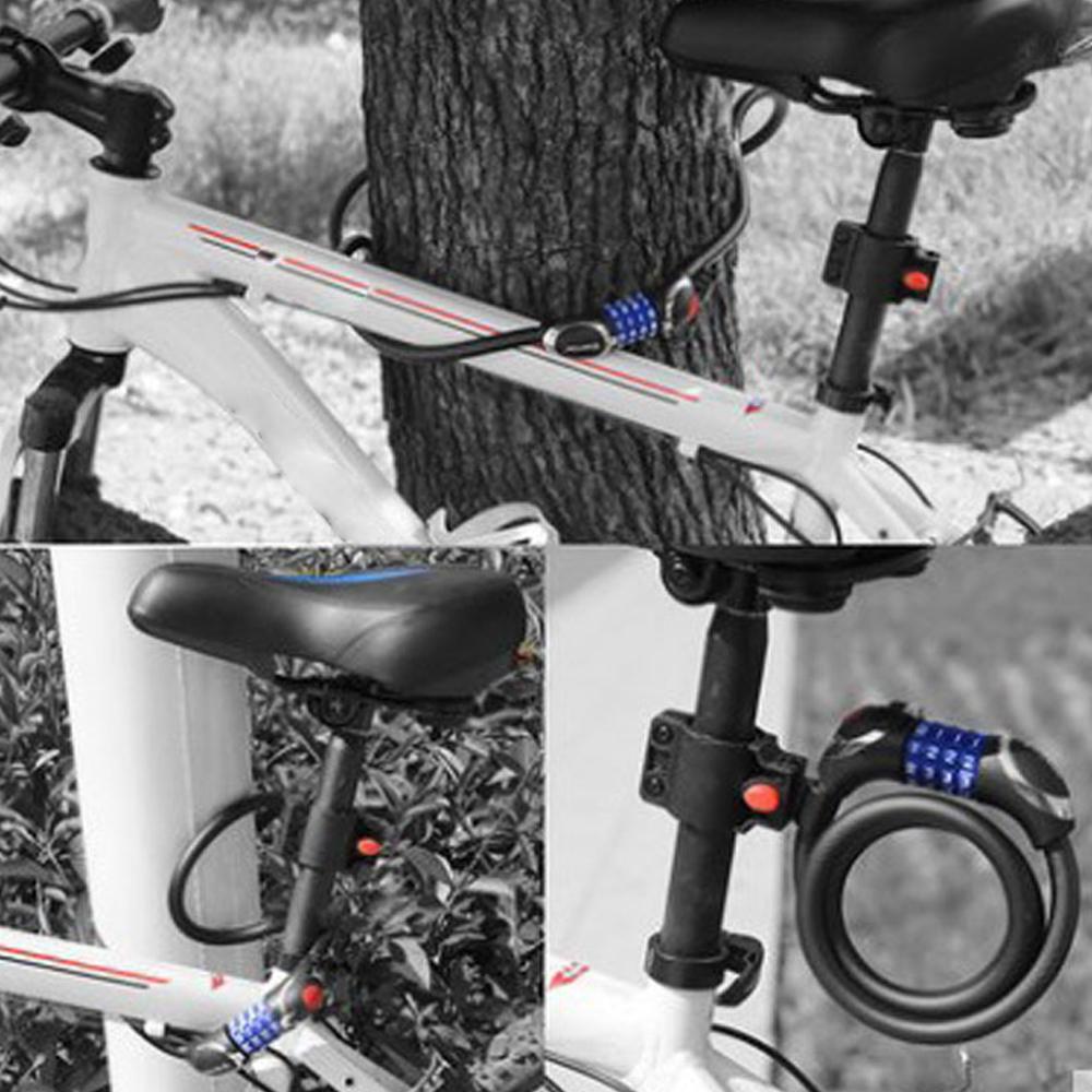 Khóa dây xe đạp TONYON mật khẩu 4 số có đèn led dây khóa bằng thép cứng cáp