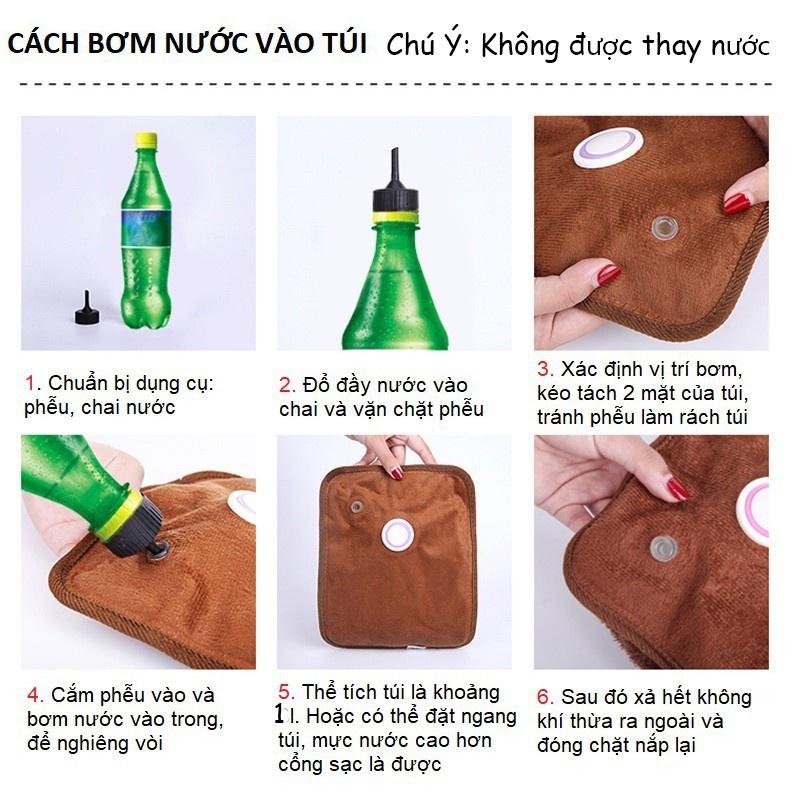 Túi chườm nóng sạc điện tự ngắt hình dễ thương HAKY012, túi sưởi nóng lạnh giảm ê buốt, đau nhức chân tay, đau bụng kinh