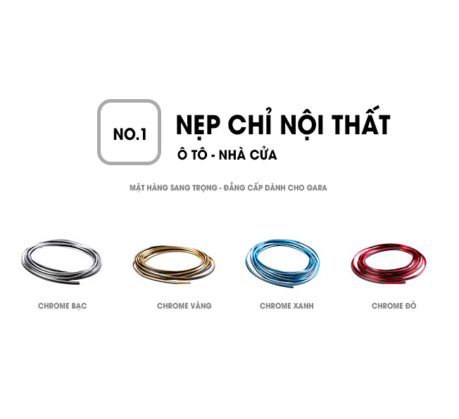 Cuộn Dây Bọc Viền Trang Trí Nội Thất Xe Hơi 1M Chuyên Dụng