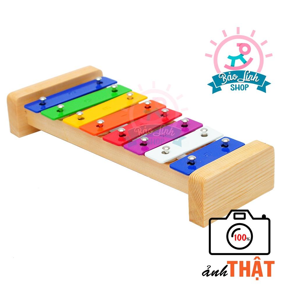 Đàn mộc cầm 8 thanh Xylophone LOẠI ĐẸP cho bé từ 1 tuổi vận động tinh, phát triển thính giác, làm quen với âm nhạc