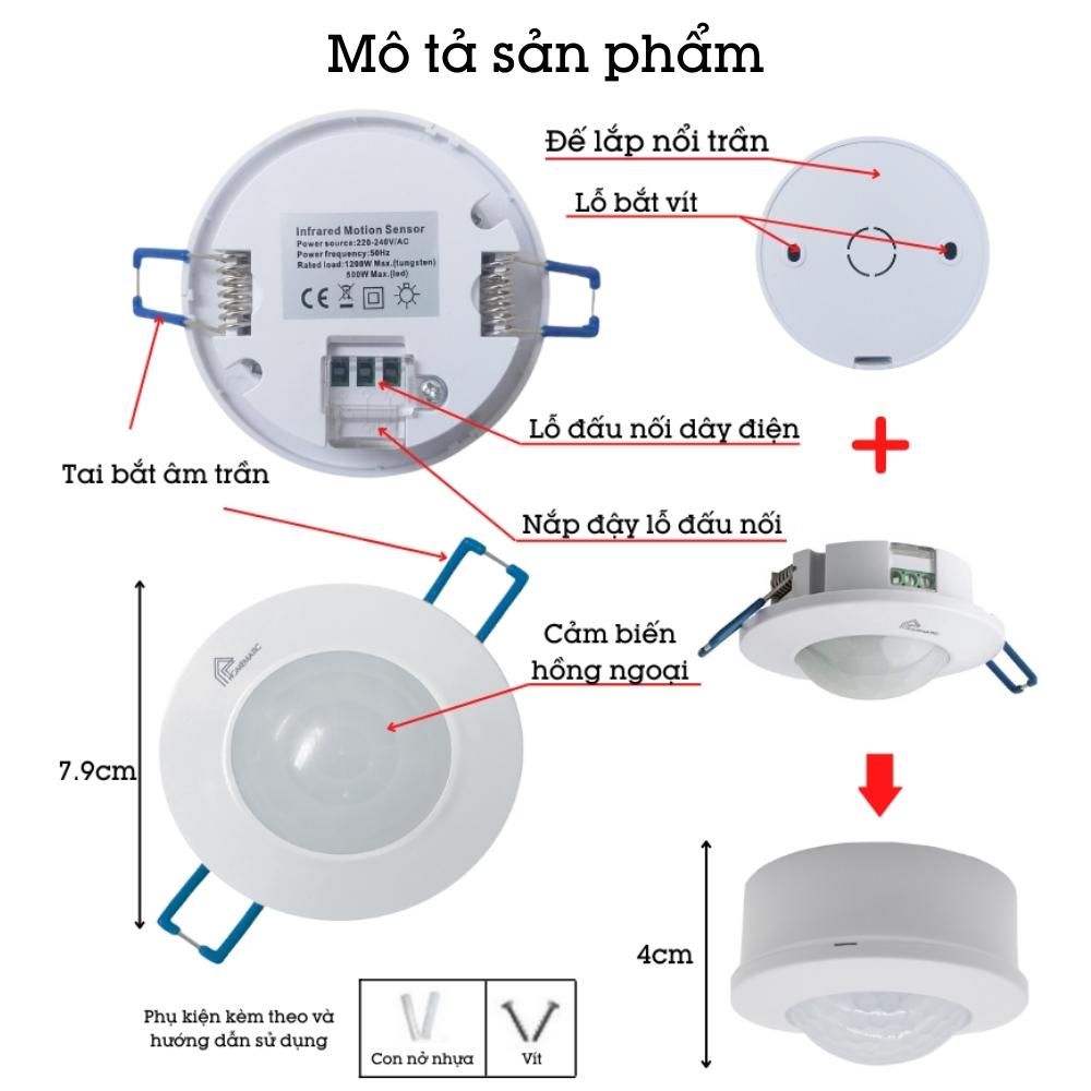 Công Tắc Cảm Biến Chuyển Động Hồng Ngoại Thân Nhiệt Âm Trần Thông Minh Homematic MS680