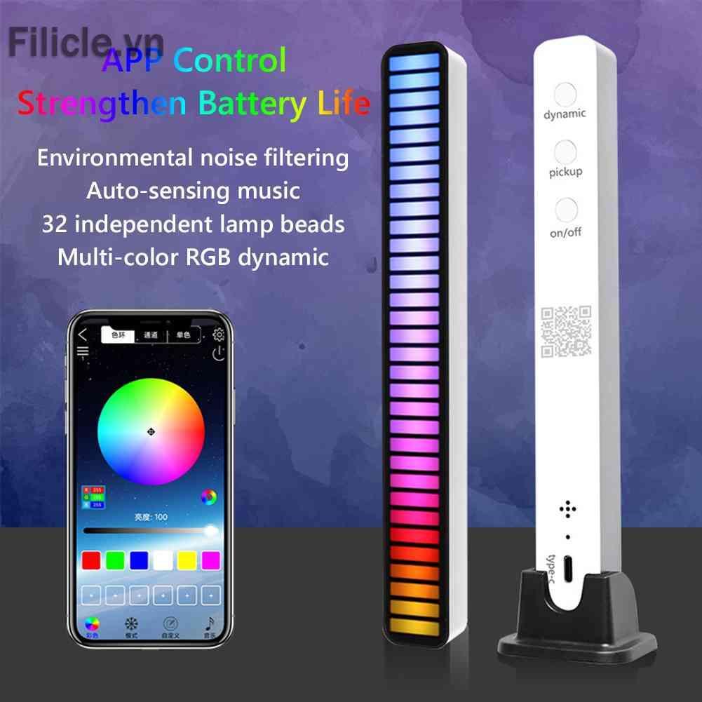 Thanh Đèn LED RGB 32 Bóng Loại C Điều Khiển Bằng Giọng Nói Tiện Dụng
