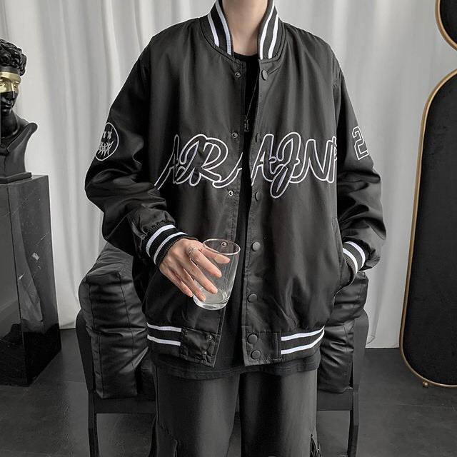 Áo khoác bomber dù unisex form rộng 2 lớp 28 nam nữ ulzzang Wind