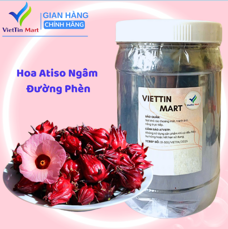 Hoa Atiso Đỏ Ngâm Đường Phèn 1kg VietTin Mart
