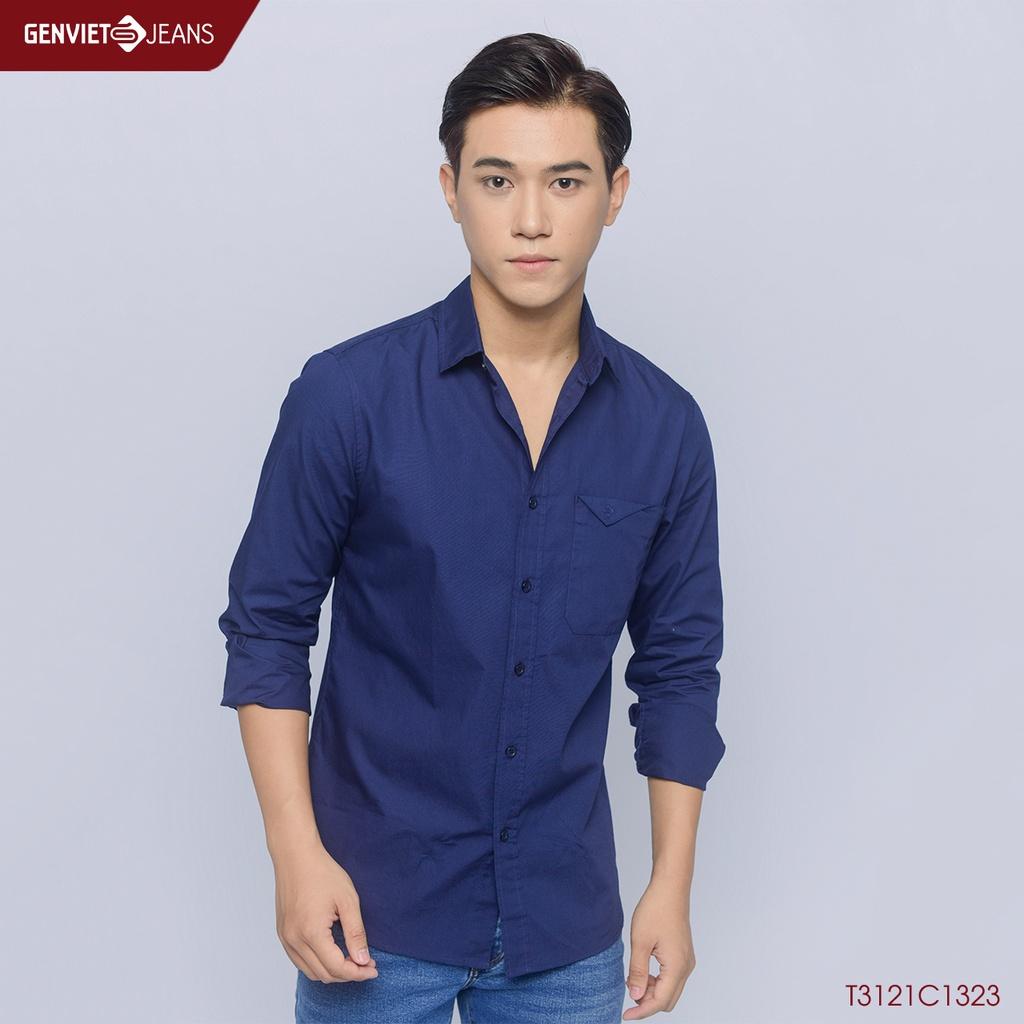 Áo Sơmi Dài Tay Nam GENVIET T3121C1323