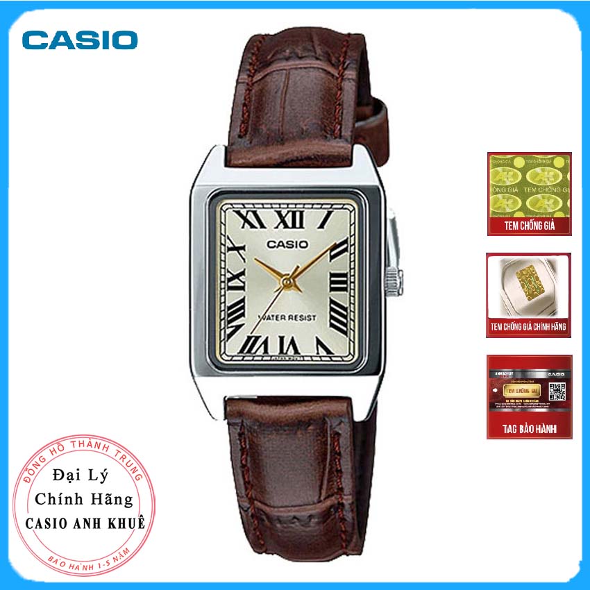 Đồng Hồ Nữ Chính Hãng Casio LTP-V007L-9BUDF Dây Da