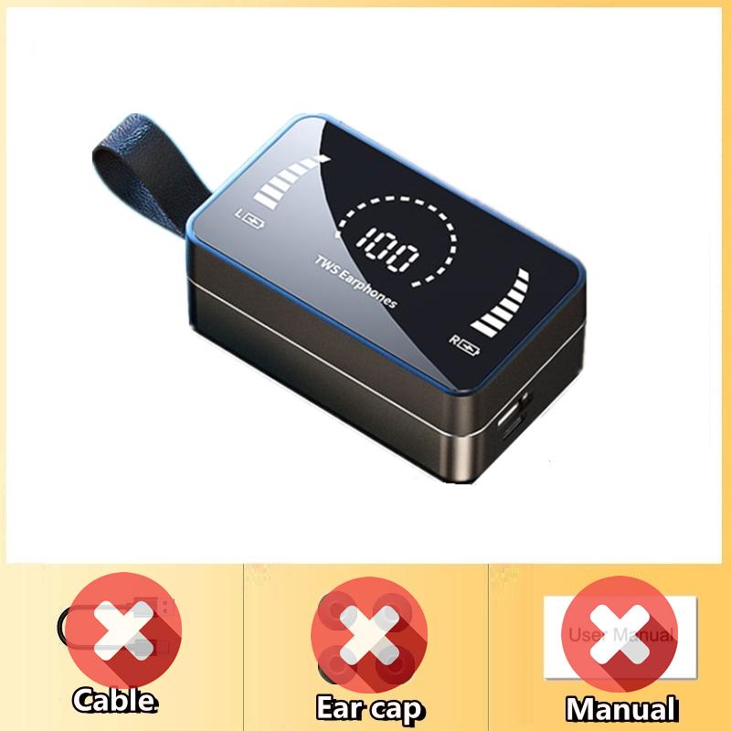 TWS Không Dây Bluetooth HD Gương Màn Hình Màn Hình Hiển Thị LED Tai Nghe Có 3500MAh Sạc Hộp 9D HIFI Stereo Tai Nghe Nhét Tai Tai Nghe