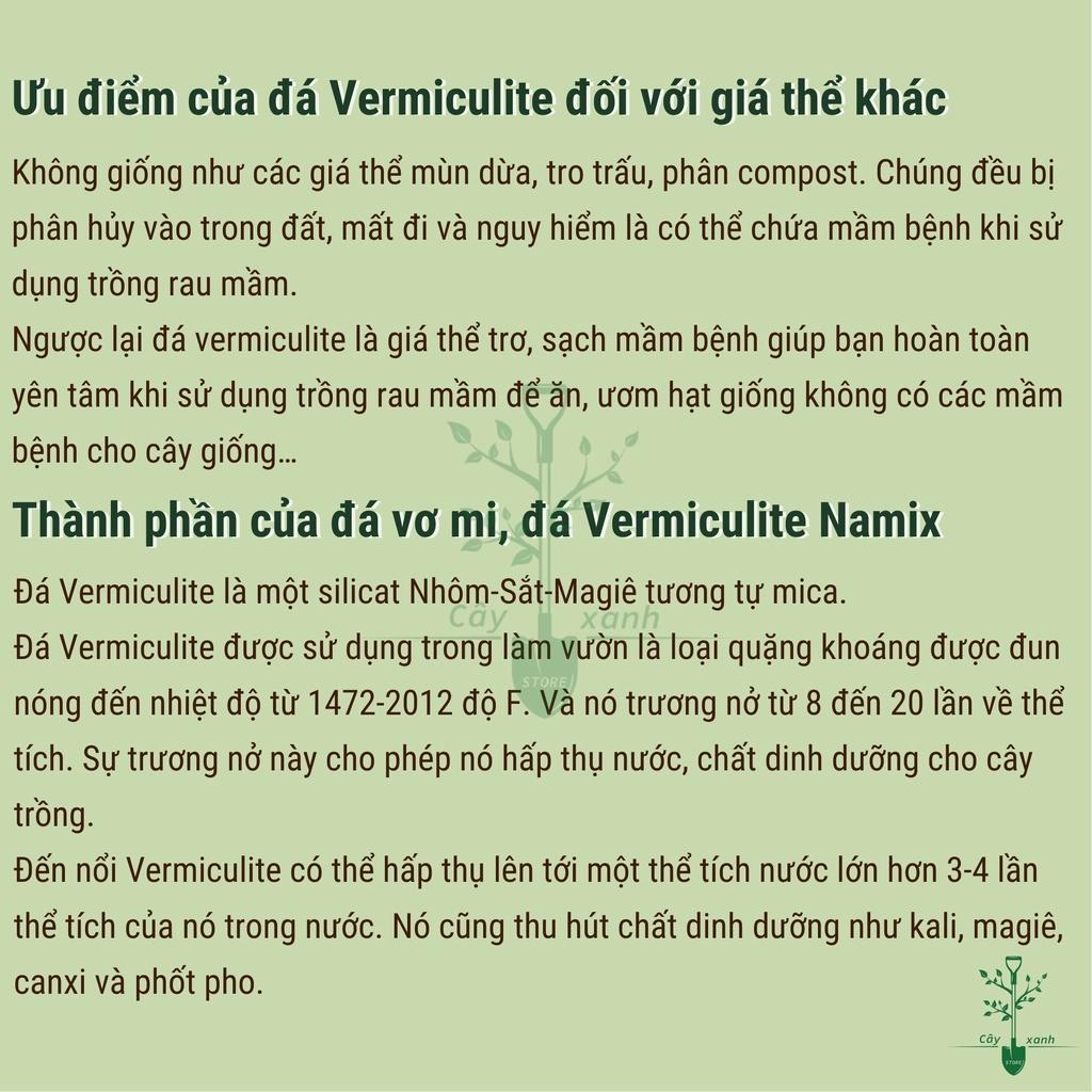 Đá Vermiculite – đá Vơ mi 5dm3 Namix trồng xương rồng, sen đá, các loại cây mọng nước