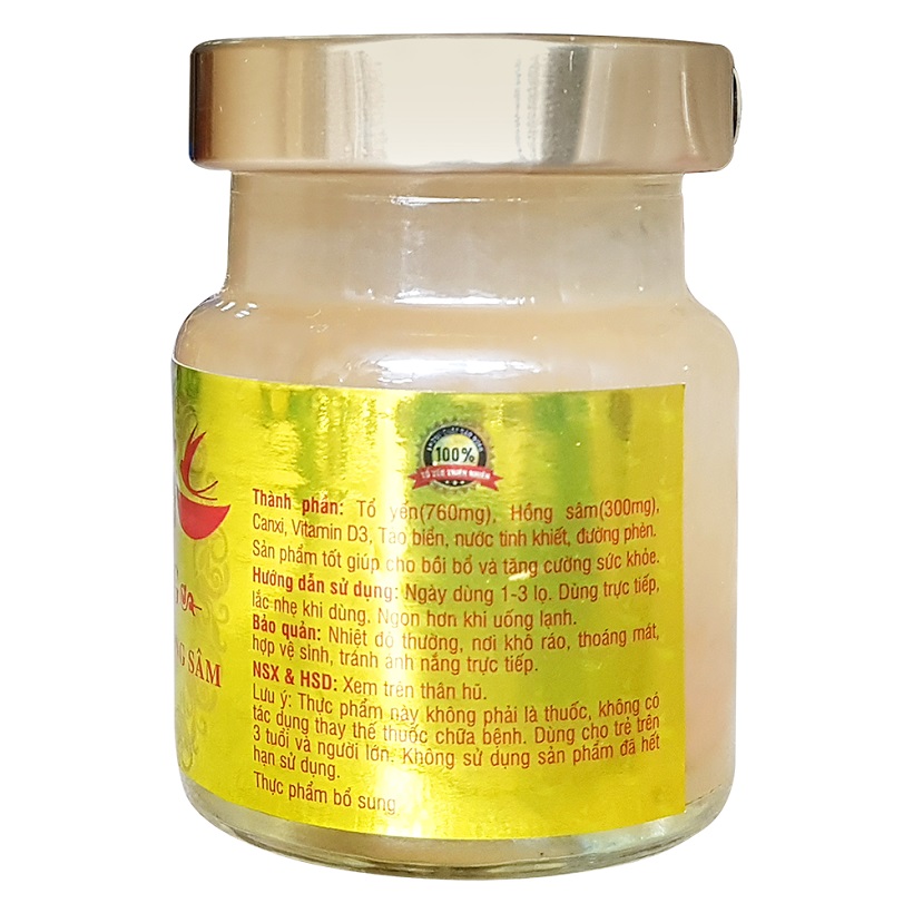 Hộp Yến sào Bionest Ginseng hồng sâm cao cấp - hộp 6 lọ