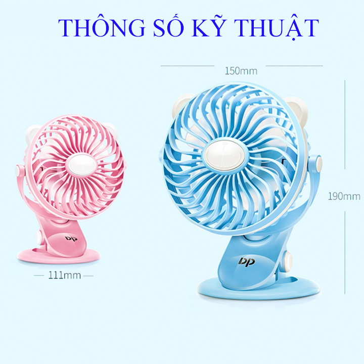 Quạt Mini | Quạt Kẹp Bàn Thích hợp cho dân Văn Phòng, Xoay 720 độ, Kẹp chắc chắn – Siêu Mát