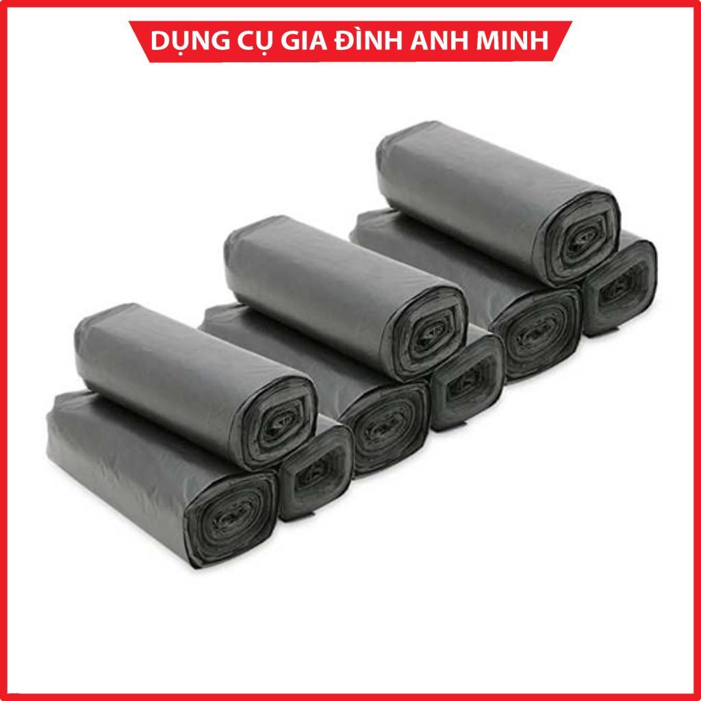 9 cuộn Túi đựng rác khách sạn, nhà hàng, Bao đựng rác trường học, văn phòng tiện lợi màu đen size đại 64x78