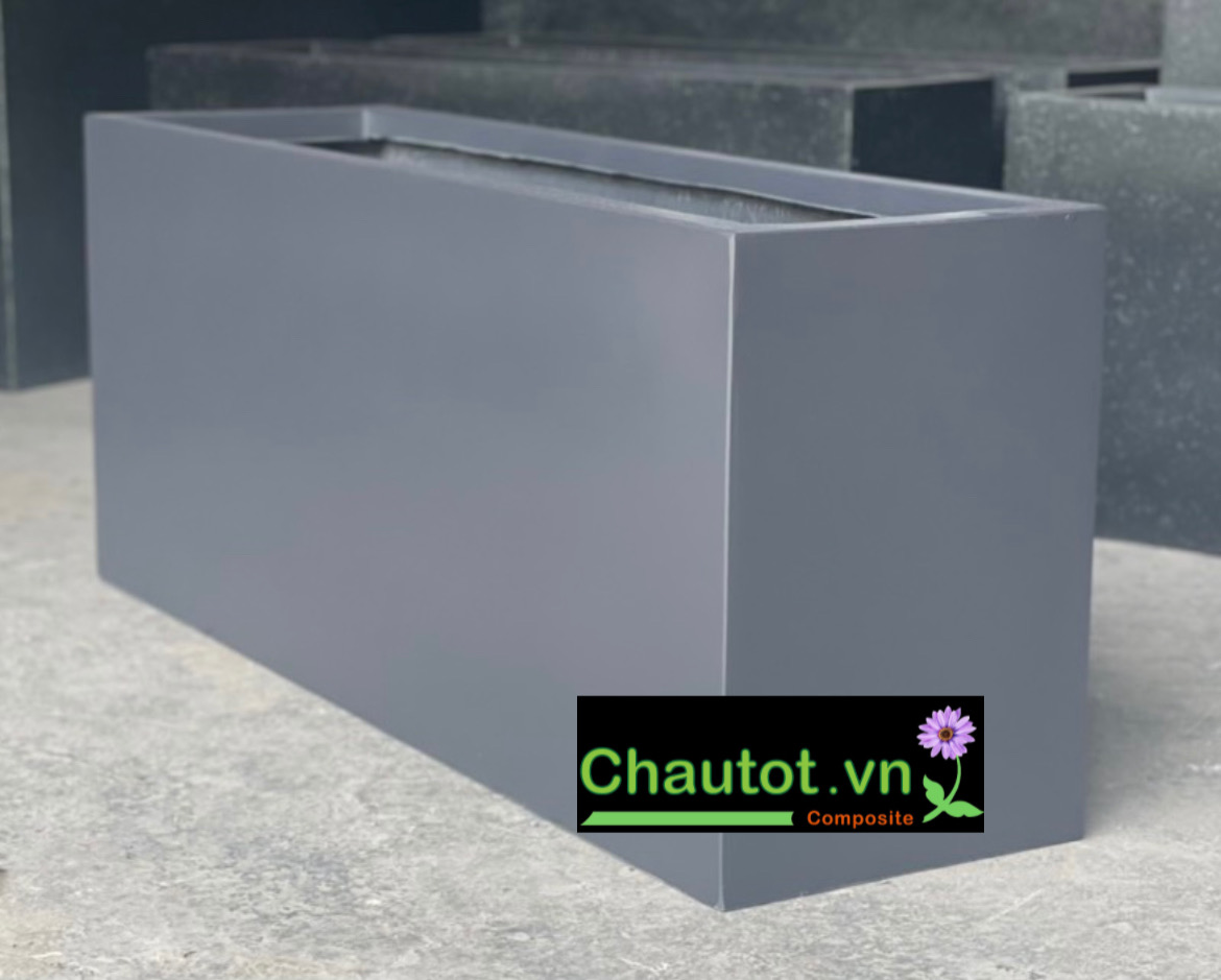 Chậu Composite Chữ Nhật 100x40x50cm |MÀU XÁM | CT2012-BAOBINH