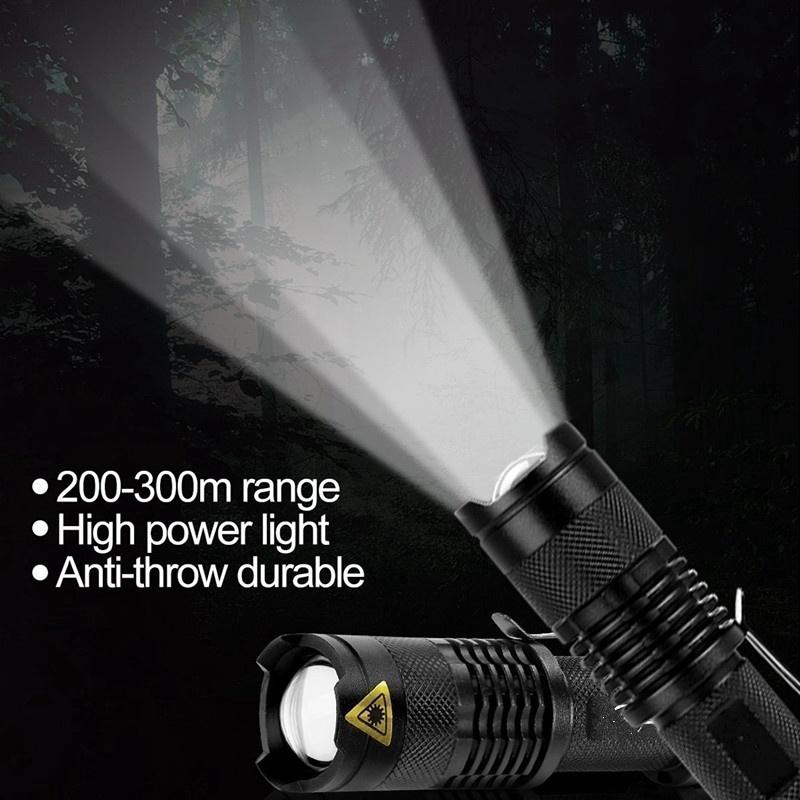 7W Ultra Bright Mini LED Flash Light Đèn pin chiến thuật nhỏ với Hộp Kit