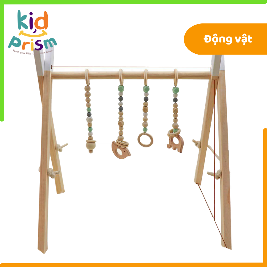 Kệ chữ A bằng gỗ cao cấp cho bé sơ sinh phát triển vận động tinh từ sớm (Giáo cụ Montessori)