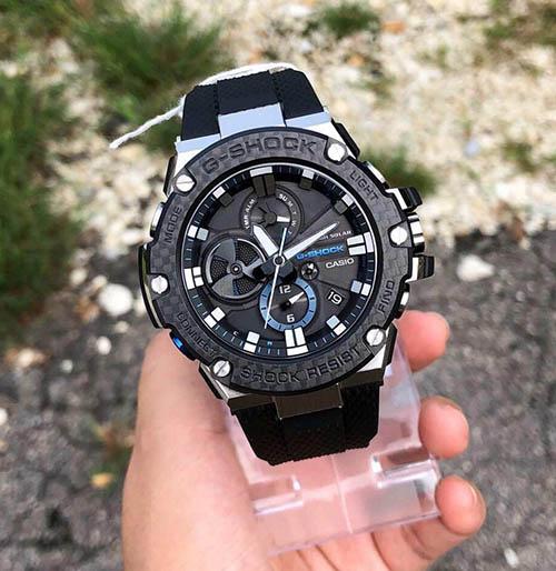 Đồng Hồ Nam Dây Nhựa Casio G-Shock GST-B100XA-1ADR Chính Hãng - Kính Sapphire - Carbon - Bluetooth - Năng lượng mặt trời - GST-B100XA-1A G-Steel