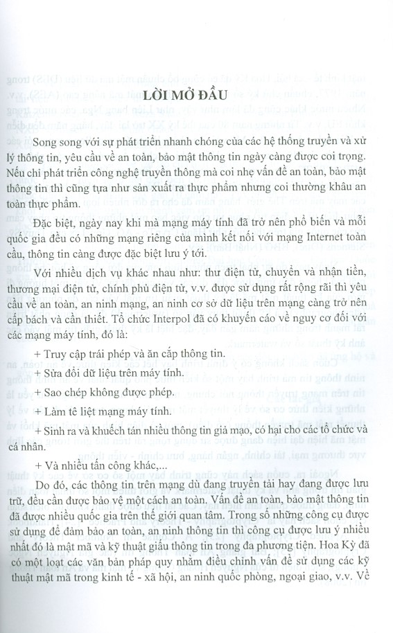 Mật Mã Và An Toàn Thông Tin - Lý Thuyết Và Ứng Dụng