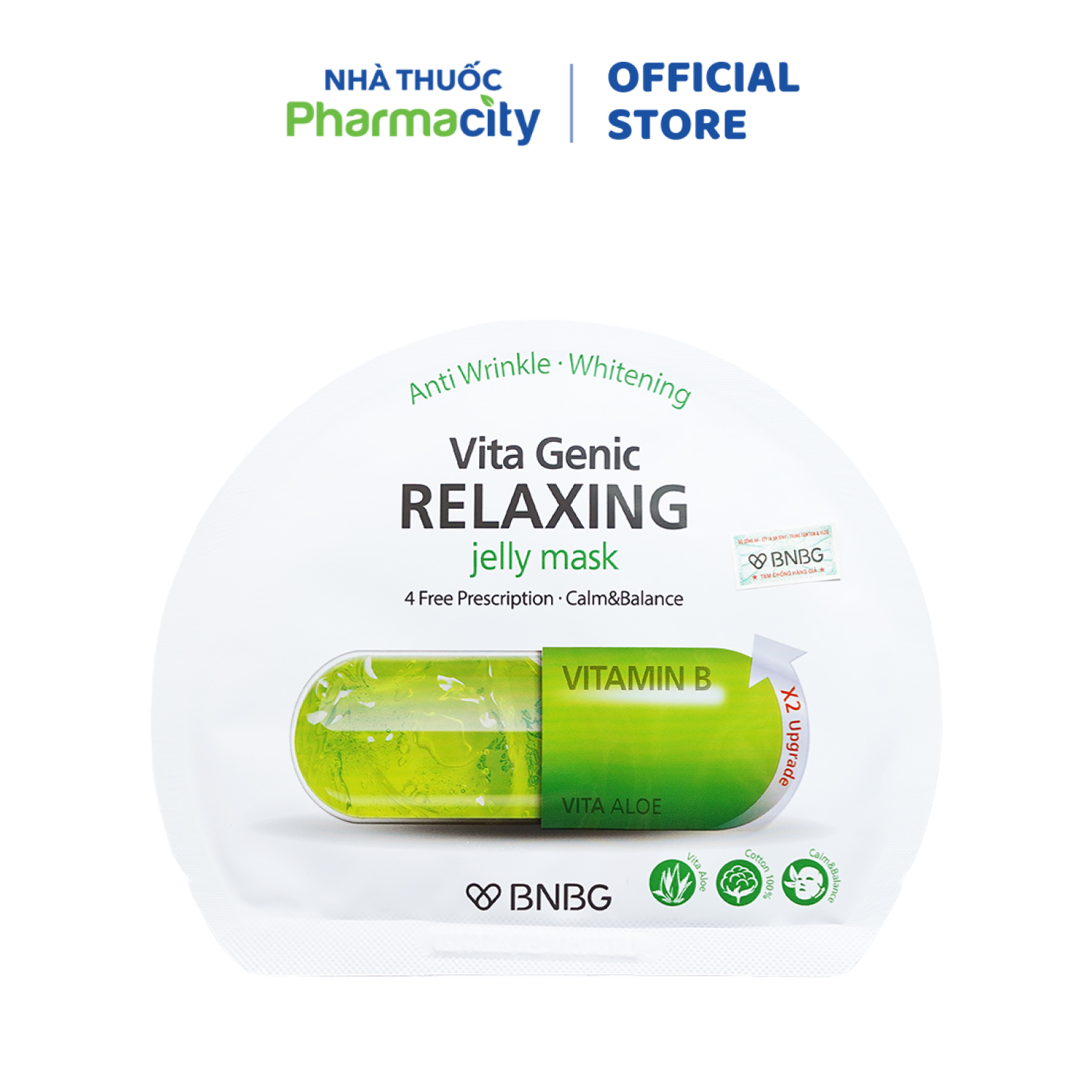 Mặt nạ BNBG Vita Genic cấp ẩm, làm dịu da Relaxing Jelly Mask (Miếng 30ml)