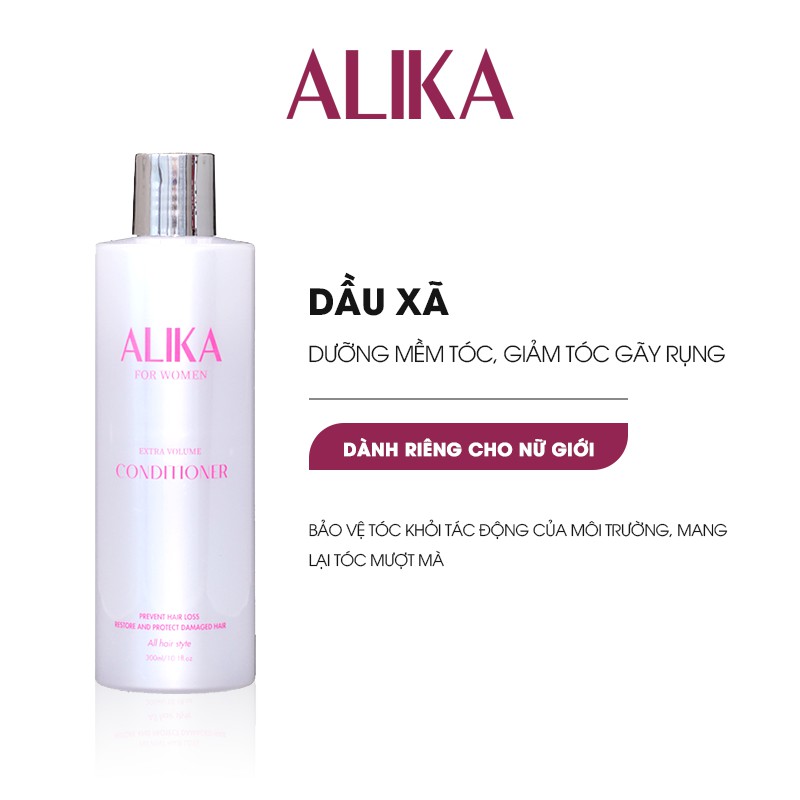 Dầu Xả Alika for women - Hỗ Trợ Mọc Tóc, Giảm Gãy Rụng Cho Nữ - chai 300ml