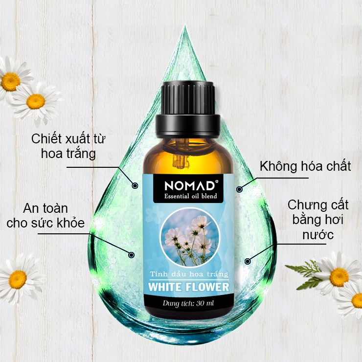 Tinh Dầu Thiên Nhiên Hoa Trắng Nomad White Flower Essential Oil