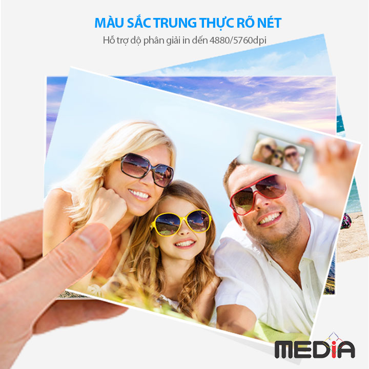 Giấy In Màu Kỹ Thuật Số MEDIA 1 Mặt Bóng Khổ A4 Định Lượng 180/210gsm 50 Tờ, Giấy In Ảnh Giấy In Phun Màu Tài Liệu - Hàng Chính Hãng