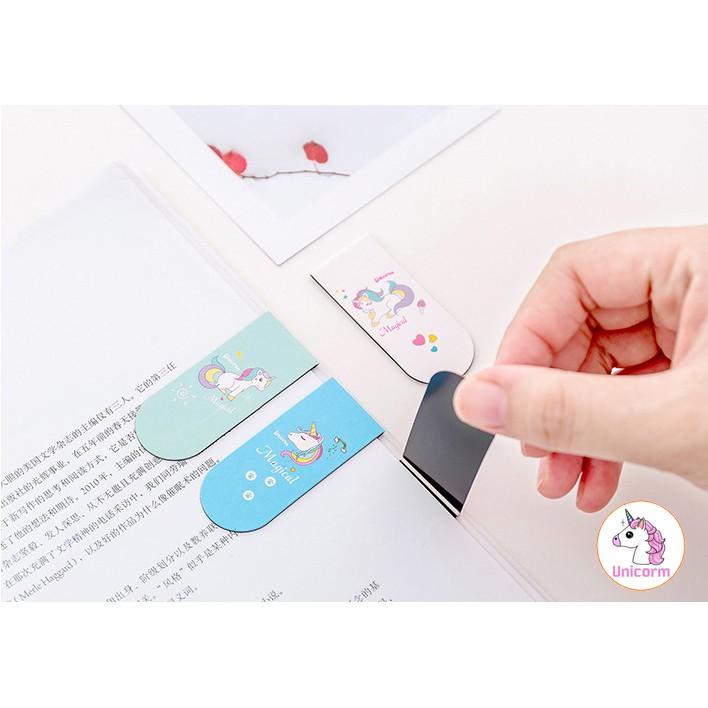 Book Mark nam châm unicorn cute (kẹp đánh dấu trang)